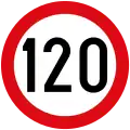 Maximum speed limit (120 km/h)