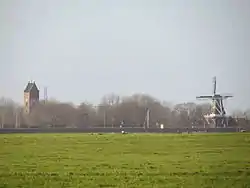 The church and windmill of Garnwerd