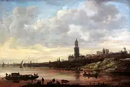 View of Rhenen, Jan Van Goyen, 1656