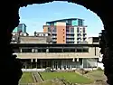 View of the museum through the Jewry Wall