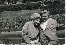 Béla Vihar with his daughter, Judit Vihar in 1965