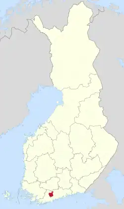 Location of Vihti in Finland