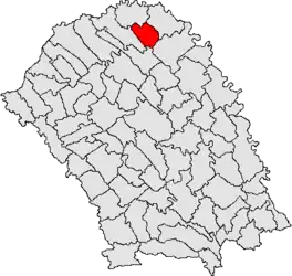 Location in Botoșani County