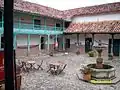 colonial courtyard of a mansion