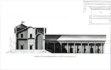 Cross section (drawing by Ottavio Bertotti Scamozzi, 1778)