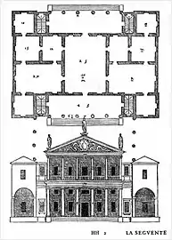 Published version of the project in I quattro libri dell'architettura