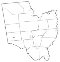 Map highlighting Galway's location within Saratoga County.