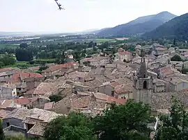 The village of Peyruis, seen from the castle