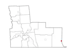 Location within Broome County