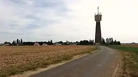 The water tower and surroundings in Villampuy