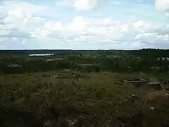 View of Villingsberg's shooting range seen from the shooting area at Generalshöjden ("The Generals Height")