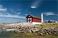 Vilsandi sea rescue station, wooden boathouse