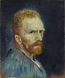 Vincent van Gogh, Self-Portrait, c. 1887, oil on canvas, 40 × 34 cm (15 ¾ by 13 ⅜ in). Wadsworth Atheneum Museum of Art, Hartford, Connecticut