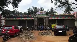 A view of 1000-year-old temple dedicated to lord Veerabhadra