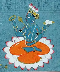 Image 48Vishnu with his Panchajanya (from List of mythological objects)