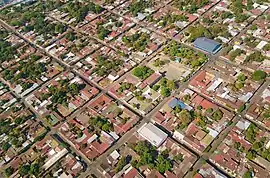 Fotografia del centro de la ciudad de Chichigalpa.