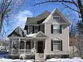 The Queen Anne c. 1898 Vogt-Allen house was built by the family operating the Pittsford Flour Mill.