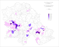 Share of Slovaks in Vojvodina by settlements 2002.