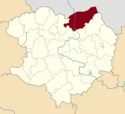 Raion location in Kharkiv Oblast