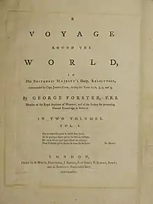 Title page from Voyage Round the World