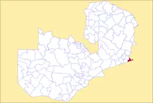 District location in Zambia