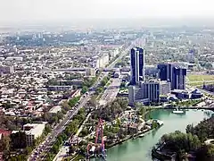 Commercial buildings in Tashkent.