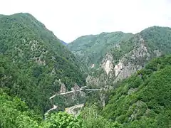 View from the citadel towards Transfăgărăşan