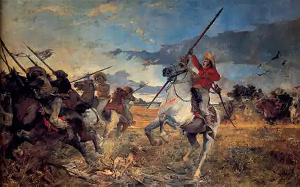 Vuelvan Caras at the Battle of Las Queseras del Medio, by Arturo Michelena, 1890.  This was a crucial battle in the Venezuelan War of Independence.