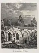 Vue des ruines de Saint-Jacques, from Vues de Provins, 1822.