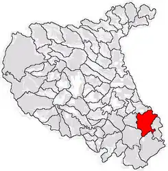 Location in Vrancea County