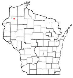 Location of Brooklyn, Washburn County, Wisconsin