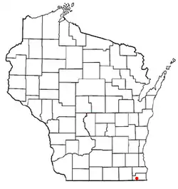 Location of Camp Lake, Wisconsin