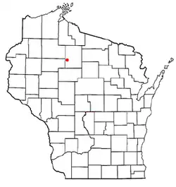 Location of Georgetown, Price County, Wisconsin