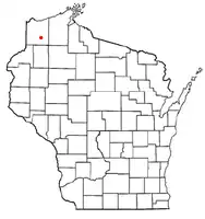 Location of Gordon, Wisconsin