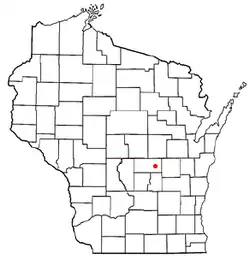 Location of Leon, Waushara County, Wisconsin