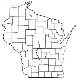 Location of New Lyme, Wisconsin