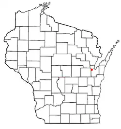 Location of Oneida, Wisconsin