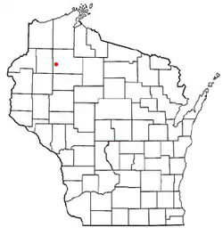 Location of Sand Lake, Sawyer County, Wisconsin