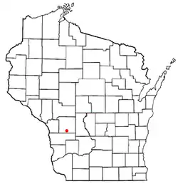 Location of Sheldon, Monroe County, Wisconsin