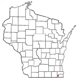 Location of the Town of Wheatland, Wisconsin