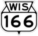 State Trunk Highway 166 marker