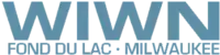 A simple two-line logo in muted blue appears. The first line features "WIWN", with the second line reading "FOND DU LAC • MILWAUKEE" in all capital letters.