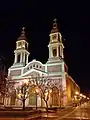 Rancagua cathedral at night