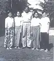 With University students at Rangoon University, Burma