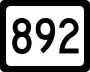 West Virginia Route 892 marker