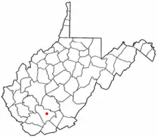 Location of MacArthur, West Virginia