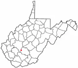 Location of Powellton, West Virginia