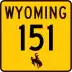 Wyoming Highway 151 marker