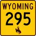 Wyoming Highway 295 marker