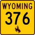 Wyoming Highway 376 marker